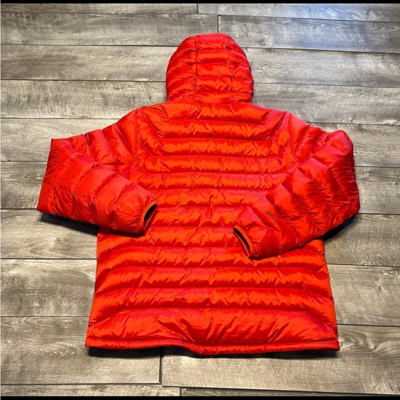Eddie Bauer StormDown 800 Orange Puffer Puffy Goose Down Mens Jacket Size Large - Picture 8 of 10